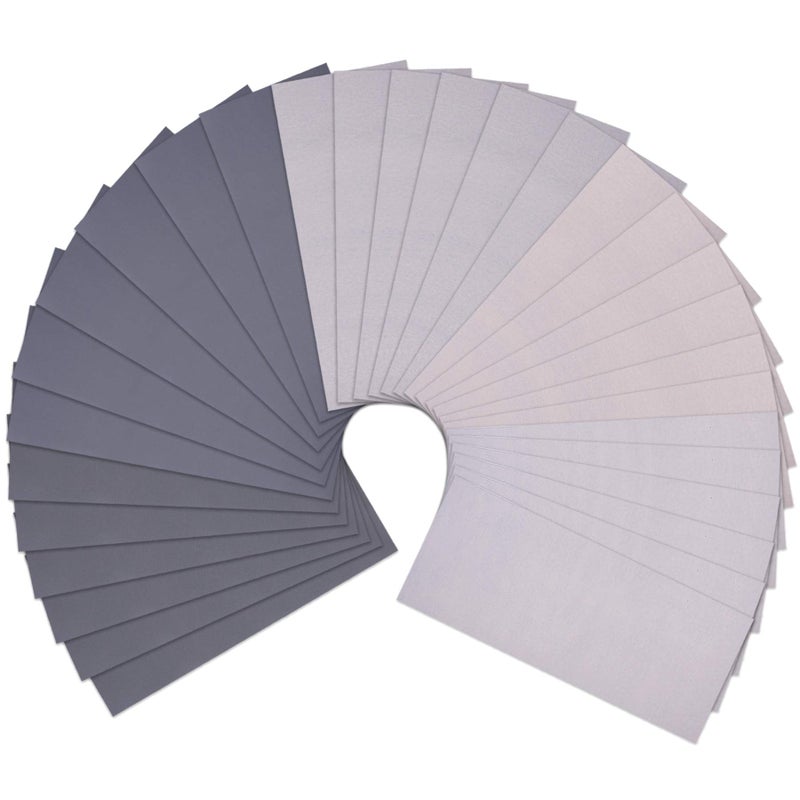 AUSTOR 30 Pieces Wet and Dry Sandpaper Fine Grit 2000 3000 5000 7000 10000 High Grit Sanding Paper Sheets Assortment 9 x 3.6 Inches Abrasive Paper for Automotive Sanding Wood Furniture Finishing - Image 1